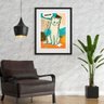 Quadro Pop Art Gato Meow - 60x48cm:madeira Preta - 2