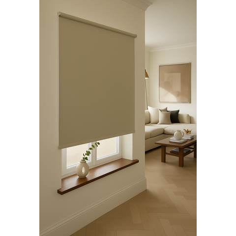 Cortina Persiana Rolo Blackout 100 X 100 Cm Janela do Quarto Cor:bege