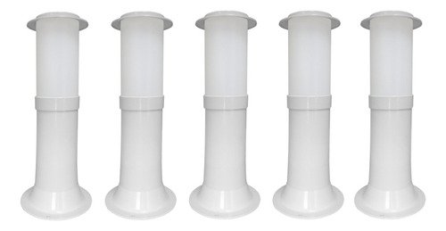 Poste Balizador Luminária Casa Jardim 35cm Branco Kit 5