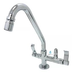 Torneira de Cozinha Mesa com Saída para Purificador de Agua 1/4 de Volta Cromada Samer Metais - 3