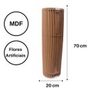 Ver imagem 2 de Vaso de Chão Decorativo Grande Torre -:mdf Cru/70x20cm