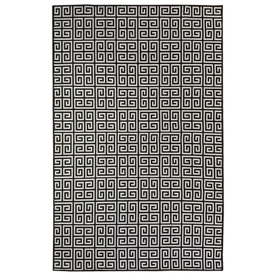 Ver imagem 2 de Tapete Sala Magia Geometrico Grego 200x250 Cm Preto Prata