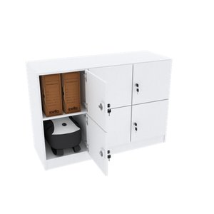 ARMÁRIO ESCANINHO 6 PORTAS COM RODAPÉ M213.2021.B (ORGANIZA) MUNDI MOVEIS