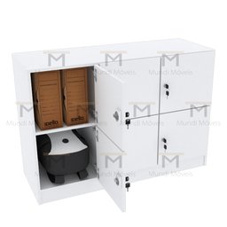 ARMÁRIO ESCANINHO 6 PORTAS COM RODAPÉ M213.2021.B (ORGANIZA) MUNDI MOVEIS - 3