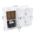 Ver imagem 2 de ARMÁRIO ESCANINHO 6 PORTAS COM RODAPÉ M213.2021.B (ORGANIZA) MUNDI MOVEIS