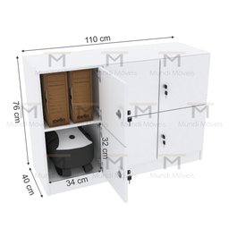 ARMÁRIO ESCANINHO 6 PORTAS COM RODAPÉ M213.2021.B (ORGANIZA) MUNDI MOVEIS - 2