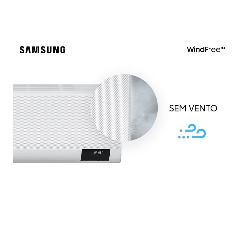 Ar Condicionado Split Hi Wall Inverter Samsung WindFree Sem Vento 22000 BTU/h Frio AR24AVHABWKNAZ –  - 3