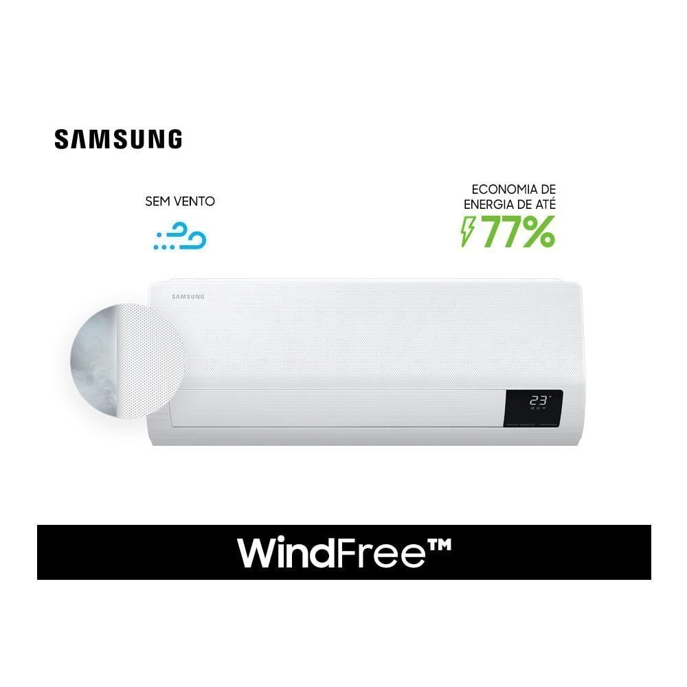 Ar Condicionado Split Hi Wall Inverter Samsung WindFree Sem Vento 22000 BTU/h Frio AR24AVHABWKNAZ –  - 2