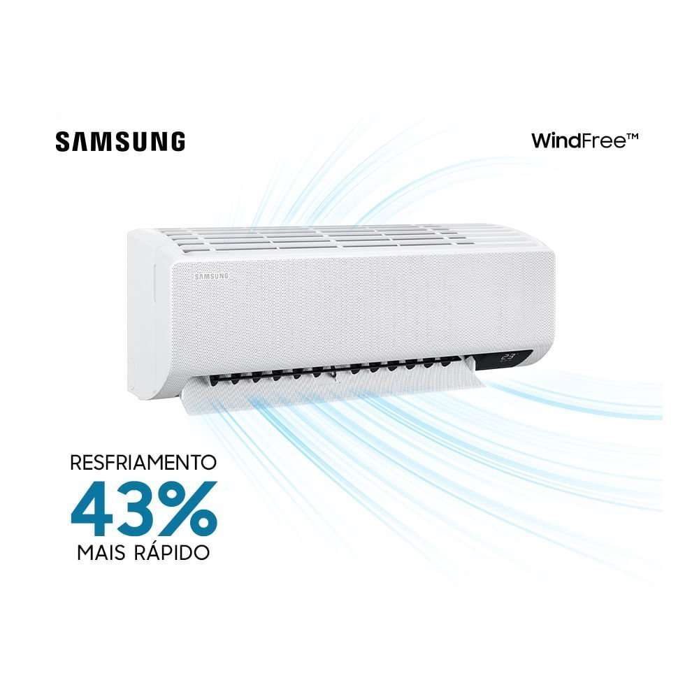 Ar Condicionado Split Hi Wall Inverter Samsung WindFree Sem Vento 22000 BTU/h Frio AR24AVHABWKNAZ –  - 4