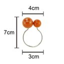 Ver imagem 4 de Conjunto 4 Anéis para Guardanapos Plástico Bolas Laranja 4x3x7Cm