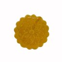 Ver imagem 1 de Conjunto 4 Porta Anéis Decorativos Porcelana Mostarda 12x2cm