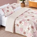 Ver imagem 1 de Kit Edredom Dupla Face Queen Bouti 03 Peças - Rosa Matura