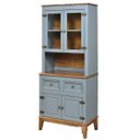 Ver imagem 1 de Arca e Oratorio Magali Cinza 2 Portas 2 Gavetas Base Amendoa 183cm - 60408