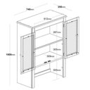 Ver imagem 4 de Arca e Oratorio Magali Cinza 2 Portas 2 Gavetas Base Amendoa 183cm - 60408