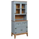 Ver imagem 2 de Arca e Oratorio Magali Cinza 2 Portas 2 Gavetas Base Amendoa 183cm - 60408