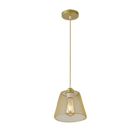 Pendente Aramado P/ Balcão Área Gourmet Aparador Quarto MBLED / Nordecor Teol Dourado 1 Pendente