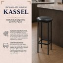Ver imagem 5 de Conjunto Mesa Alta Bistrô Porto com 3 Banquetas Alta Kassel Cor Preto - Kmj
