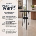 Ver imagem 2 de Conjunto Mesa Alta Bistrô Porto com 3 Banquetas Alta Kassel Cor Preto - Kmj
