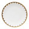 Cj 6 Pratos Rasos de Porcelana Egg Branco/dourado 27cm Wolff - 2