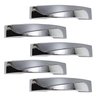 5pçs Puxador Armário Aço Curvo Prata Cromado Cozinha Móveis - 1