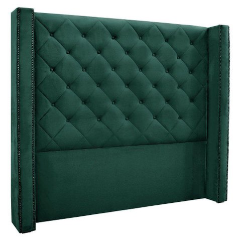 Cabeceira King 1,95m Vicenza Veludo Verde Floresta