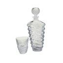 Ver imagem 1 de Conjunto 7 Peças Whisky de Vidro com Titânio Wave 1 Garrafa 750ml e 6 Copos 280ml Rojemac