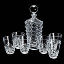 Ver imagem 2 de Conjunto 7 Peças Whisky de Vidro com Titânio Wave 1 Garrafa 750ml e 6 Copos 280ml Rojemac