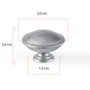 Ver imagem 2 de Puxador Redondo em Latão Metal para Móveis,porta,gaveta 4un: Aço Escovado