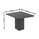 Ver imagem 4 de Conjunto: Mesa Sala Jantar Maldivas Tampo Curvo 90cm+4 Cadeiras Dakota Madeira Naturale - Capuccino/