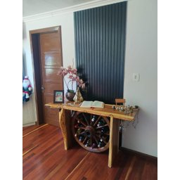 Painel Ripado Versátil: 03 unid. 270X110cm larg. Talatto Painéis Preto TX - 5