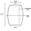 Ver imagem 3 de Kit 02 Peças Cesto De Roupas Grande E Médio Junco Fibra