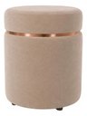 Ver imagem 3 de Puff Superior Rose Gold, Cor Bege Veludo - Let Móveis