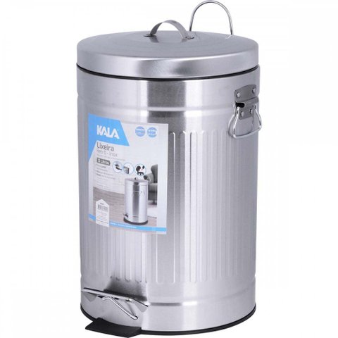 Lixeira Retro Inox 12 Litros Kala - 246211