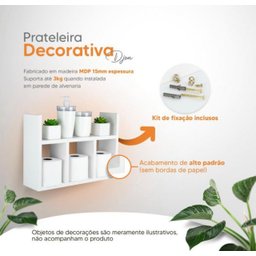 Prateleira Porta Papel Organizador para Banheiro Branco 40cm - 4