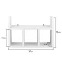 Ver imagem 2 de Prateleira Porta Papel Organizador para Banheiro Branco 40cm