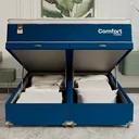 Ver imagem 6 de Cama Box Baú Queen + Colchão Comfort Class Pillow Top Azul/suede Azul