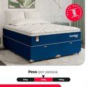 Ver imagem 5 de Cama Box Baú Queen + Colchão Comfort Class Pillow Top Azul/suede Azul
