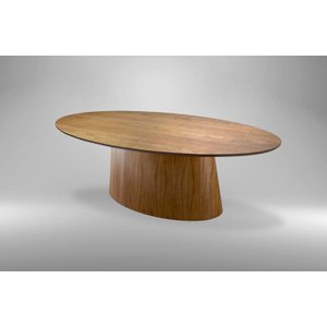 Mesa de Jantar Oval Laminada - Anastacia-1,80x1,0m - Requinte Salas