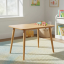 Ver imagem 2 de Mesa Infantil Torneada em Madeira Maciça Natural Acetinado