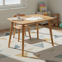 Ver imagem 5 de Mesa Infantil Torneada em Madeira Maciça Natural Acetinado