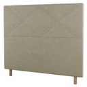Ver imagem 1 de Cabeceira Cama Box Casal Queen Size Cairo 160cm Linho Bege