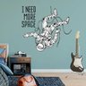 ADESIVO DE PAREDE - FRASE: I NEED MORE SPACE - Branco - 104X94 - 1
