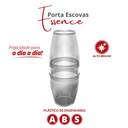 Ver imagem 2 de Porta Escova de Dentes para Banheiro Essence Cor Cristal Durín