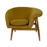 Poltrona Viscaya 0,74m Braço Esquerdo Veludo Amarelo - 1