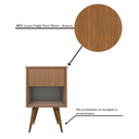 Ver imagem 6 de Kit 2 Mesas de Cabeceira Retrô Pés Palito 100% Mdf Plancasa Louro Freijo