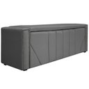 Ver imagem 1 de Calçadeira Baú Queen 160 Cm Para Cama Box Suede Cinza