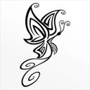 Ver imagem 2 de ADESIVO DE PAREDE - TRIBAL BORBOLETA - Cinza Médio - 94X157