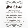 Adesivo de Parede - Frase: Bem-Vindo! - Branco - 58x80cm - 2