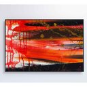 Ver imagem 2 de Quadro Pintura Vermelho 90x60 Cm Vidro Impresso
