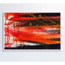Ver imagem 1 de Quadro Pintura Vermelho 90x60 Cm Vidro Impresso